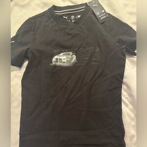 Kids black Puma BMW Motorsports t-shirt. Size M